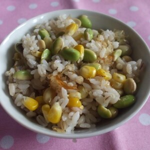 幼児食☆枝豆とコーンの混ぜご飯